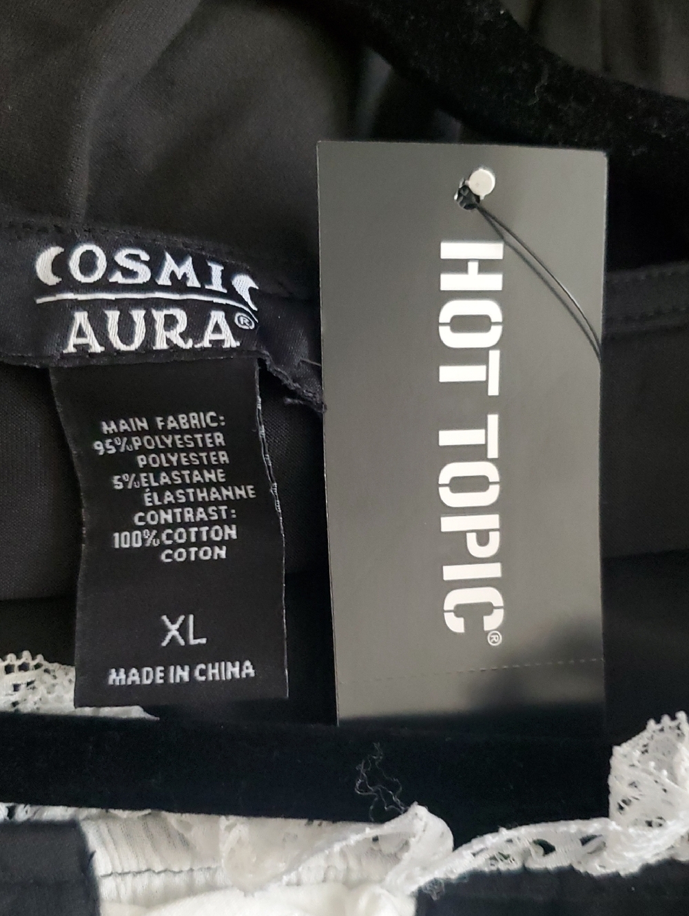 Hot Topic's Black Maxi Dress with White Bell Sleeve Lace Trim - Picture 13 of 14